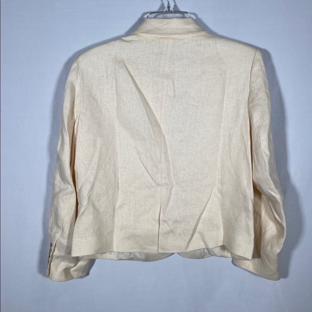 REFORMATION WOMENS ASHTON 100% LINEN JACKET CREAM 6 NEW WITH TAGS - Picture 8 of 9